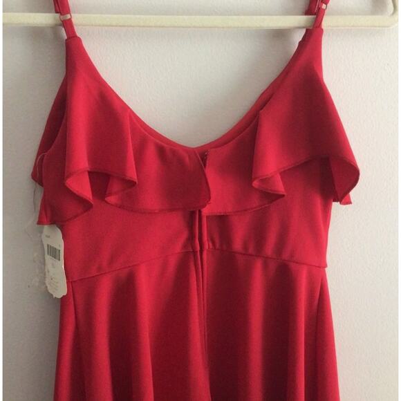 NWT Altar'd State Red Ruffle Fit & Flare Skater Dress size M - Picture 8 of 8